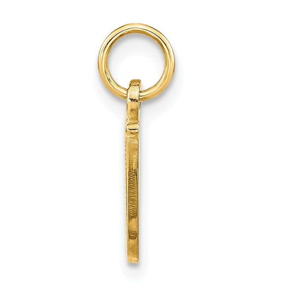 14K Yellow Gold Script Letter W Initial Charm - Picture 6 of 7